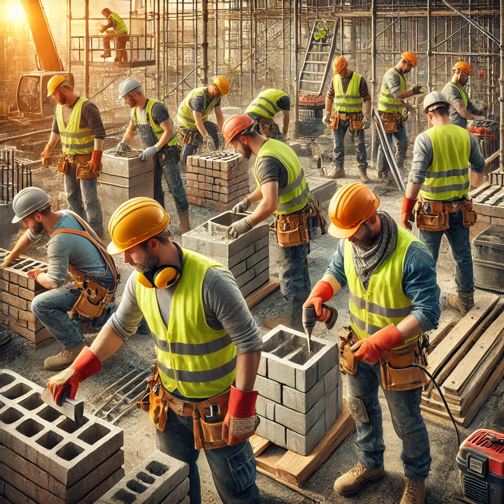 ouvriers polyvalents polonais au service